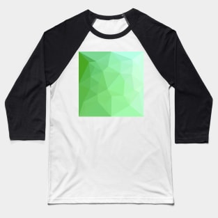 Dark Sea Green Abstract Low Polygon Background Baseball T-Shirt